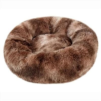 Uplift Essentials Round Plush Pet Bed For Dogs And Cats color 12 35.4in