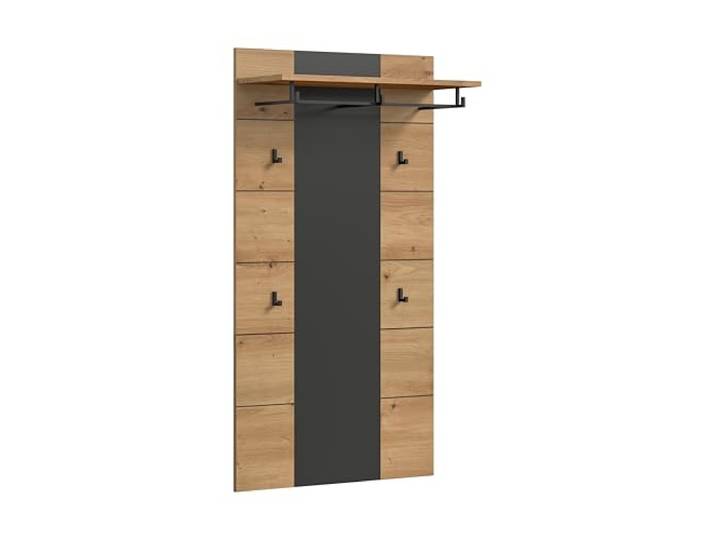 xonox.Home Panneau Mural Canu 141 x 80 x 29 cm en Gris Basalte et Panneau Mural Moderne et Peu encombrant