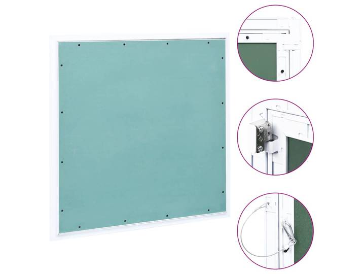 vidaXL Revisionsklappe mit Aluminium-Rahmen und GK-Einlage 500x500 mm