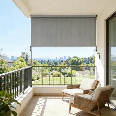 Royalcraft Solar Crank Outdoor Roller Shade with Teslin, No Cassette