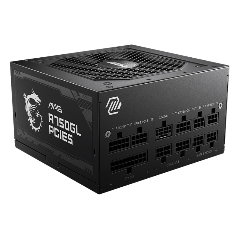 750 Watt MSI MAG A750GL PCIE5 Modular 80+ Gold