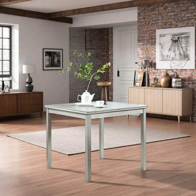 ZWYO HOSIMU "35"" Modern Square Dining Table, Small Space Kitchen Table for 4 with Solid Rubberwood Legs"