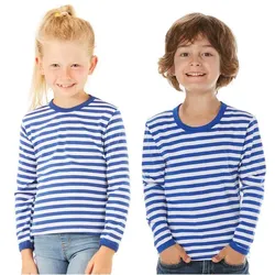 Langärmeliges Ringelshirt "Blue Stripes" für Kinder