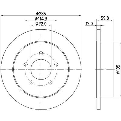 Hella Bremsscheibe [Hersteller-Nr. 8DD355118-341] für Jeep