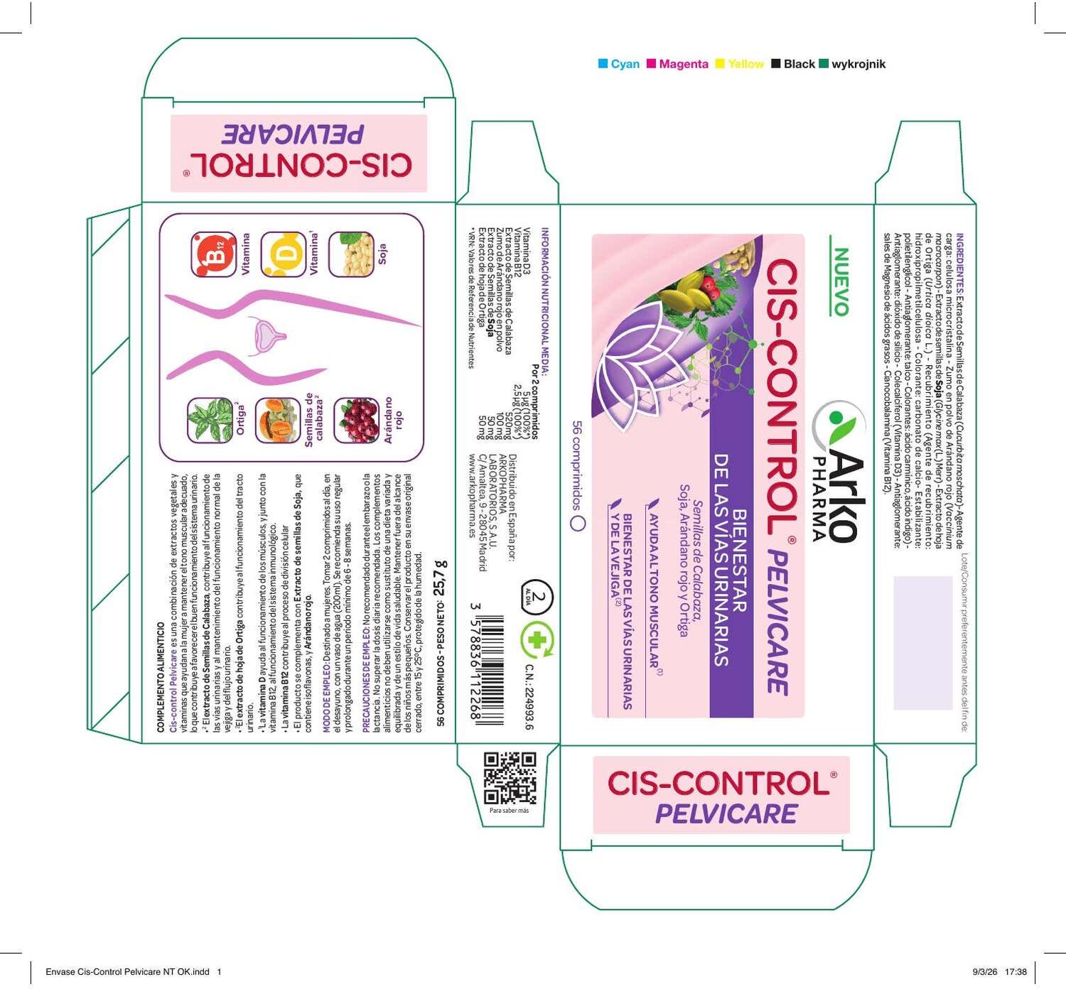 Arkopharma Cis-Control Pelvicare 2x56 comp