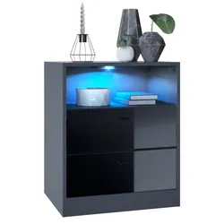 KOMMODE Pino Fronten in Schwarz Hochglanz
