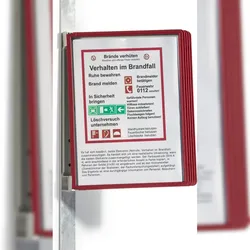 Durable Sichttafelsystem Vario Magnet Wall 5 grau 5 Tafeln rot Packung mit 5 Stück