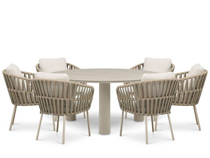 Coco Elara/Trino 158 cm dining tuinset 7-delig