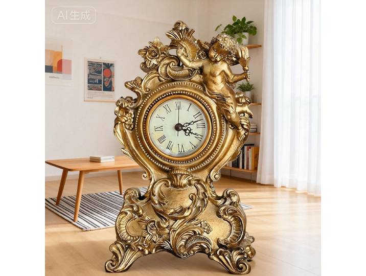 Horloges de table en résine avec cadran romain, horloges rétro, ornements de bureau, articles de décoration, décoration de style nordique, accessoires pour la maison