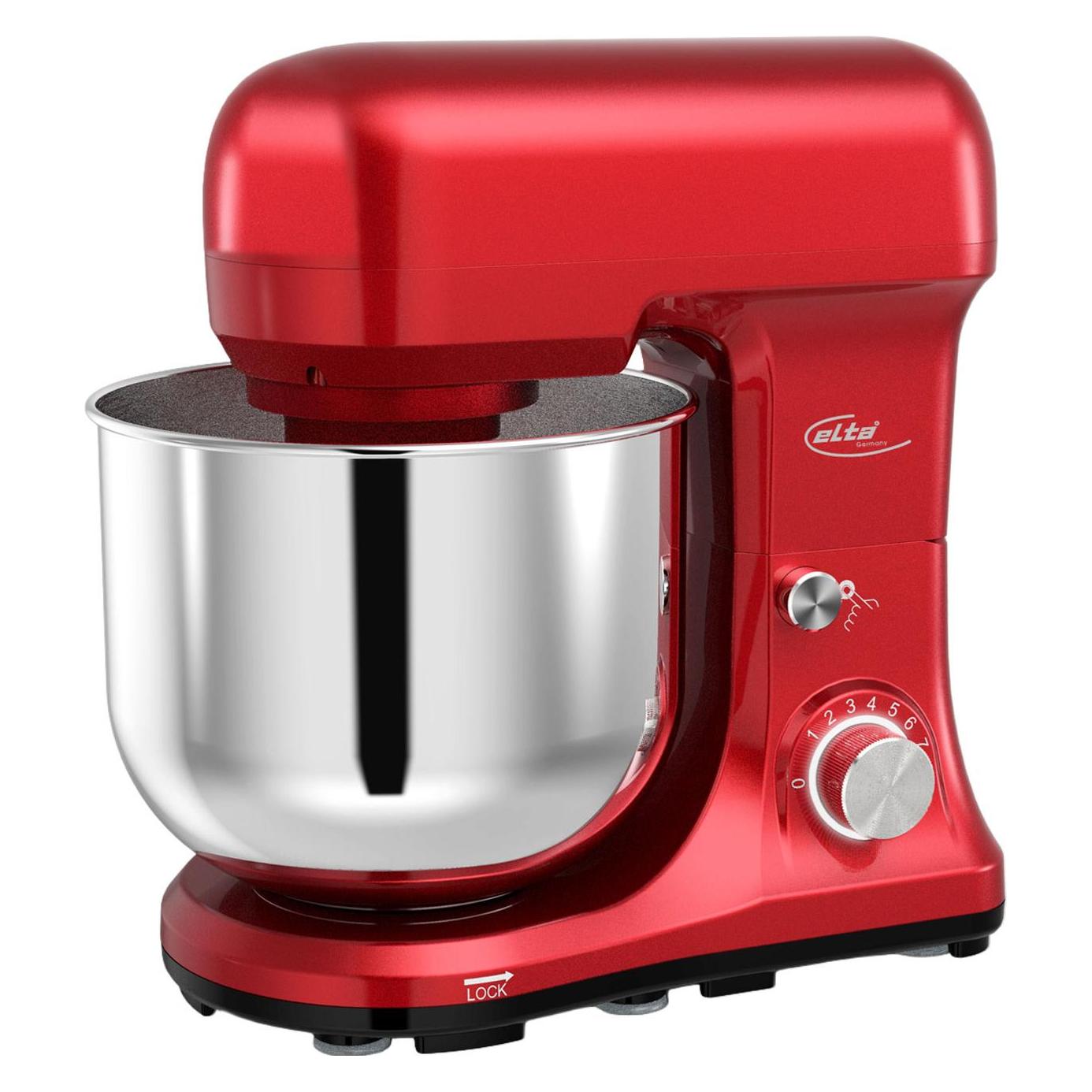 Elta Profi Küchenmaschine 5L - Vielseitige 1000W Knetmaschine & Rührgerät (5 l, 1000 W) (PKM-1000.1R)