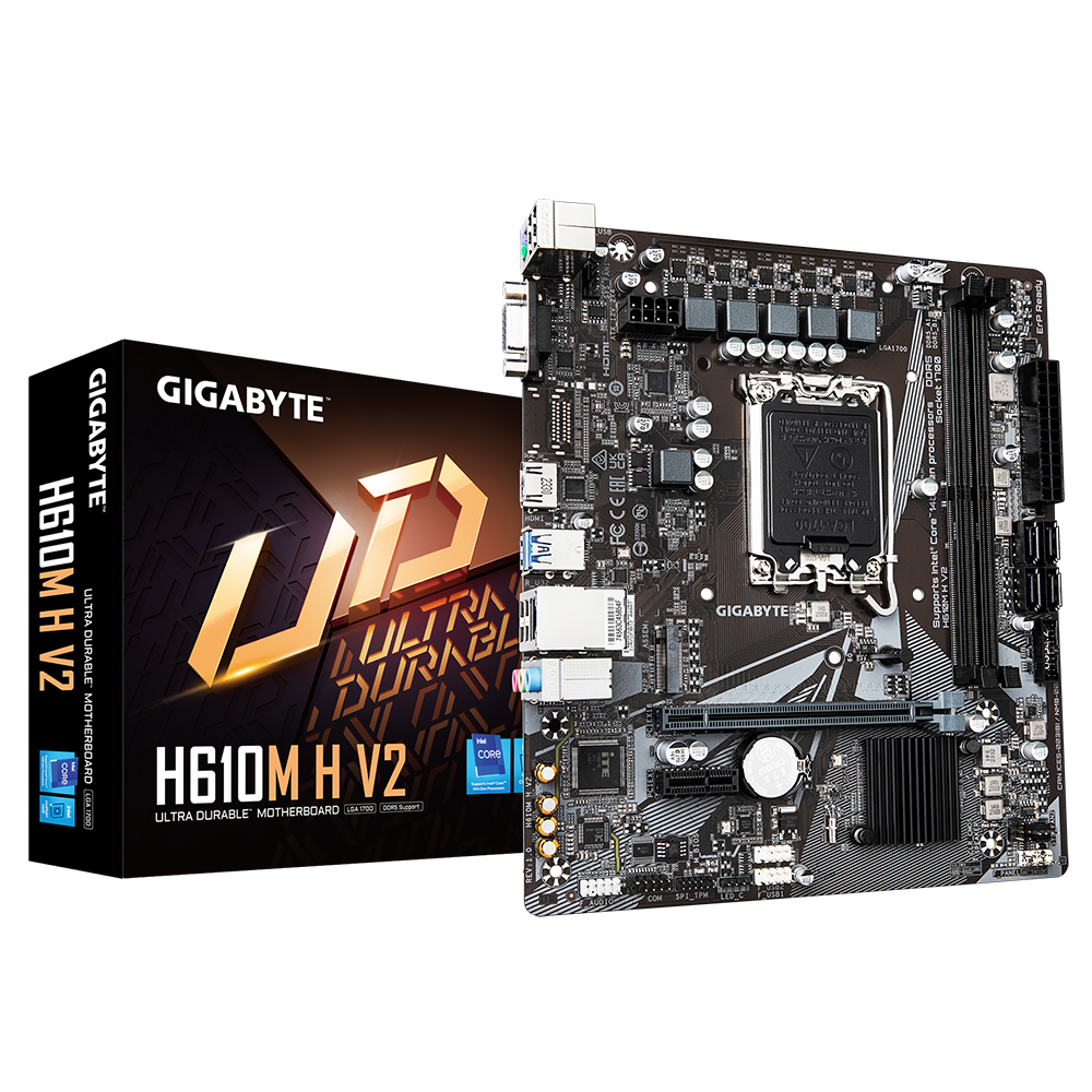 Gigabyte H610M H V2 mATX Mainboard - Sockel 1700