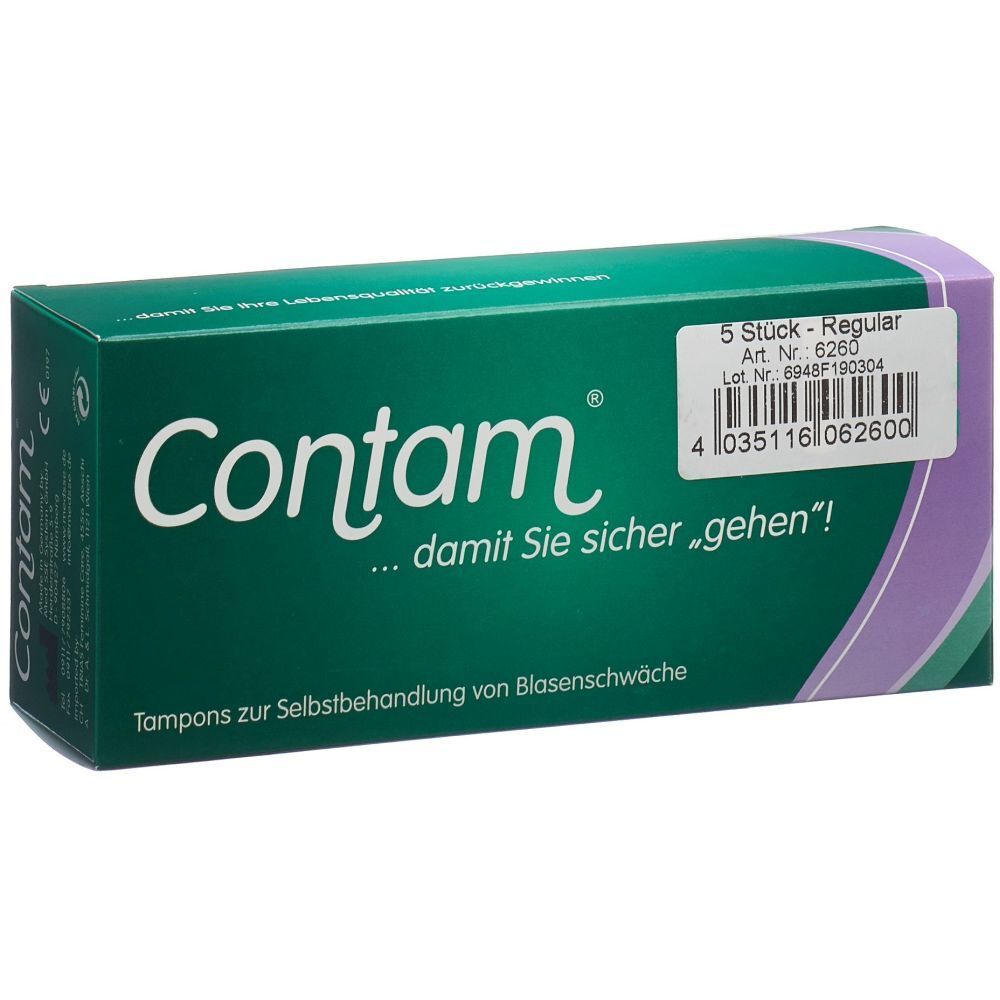 Contam Vaginaltampon 28mm Regular 5 Stk St Tampon