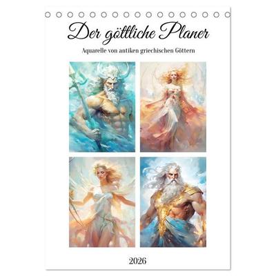 Der göttliche Planer. Aquarelle von antiken griechischen Göttern (Tischkalender 2026 DIN A5 hoch), CALVENDO Monatskalender