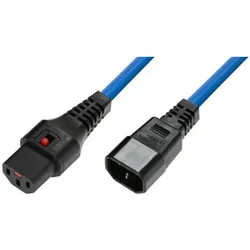 MicroConnect, Verlängerungskabel, IEC Lock C13 to C14, 1m (1 m)
