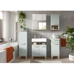 Badezimmer Star 5-tlg. ca. 128 cm Eiche/Graugrün