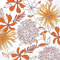 Mank Serviette Softpoint Hilde in Terrakotta-Bordeaux, 40 x 40 cm, 50 Stück - Herbst