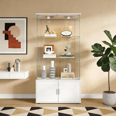 Double-Door Four-Layer Cabinet-Style Storage Cabinet,Display Cabinet,Wine Cabinet,File Cabinet