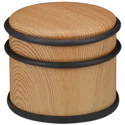 Relaxdays 10 x Türstopper Holzoptik Hellbraun,Schwarz