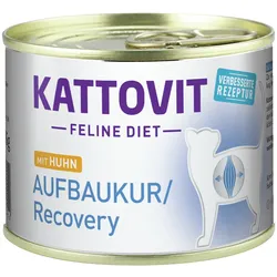 KATTOVIT Feline Diet Aufbaukur Huhn 185g Dose Katzennassfutter Diätnahrung Sparpaket 24 x 185 Gramm mit Huhn