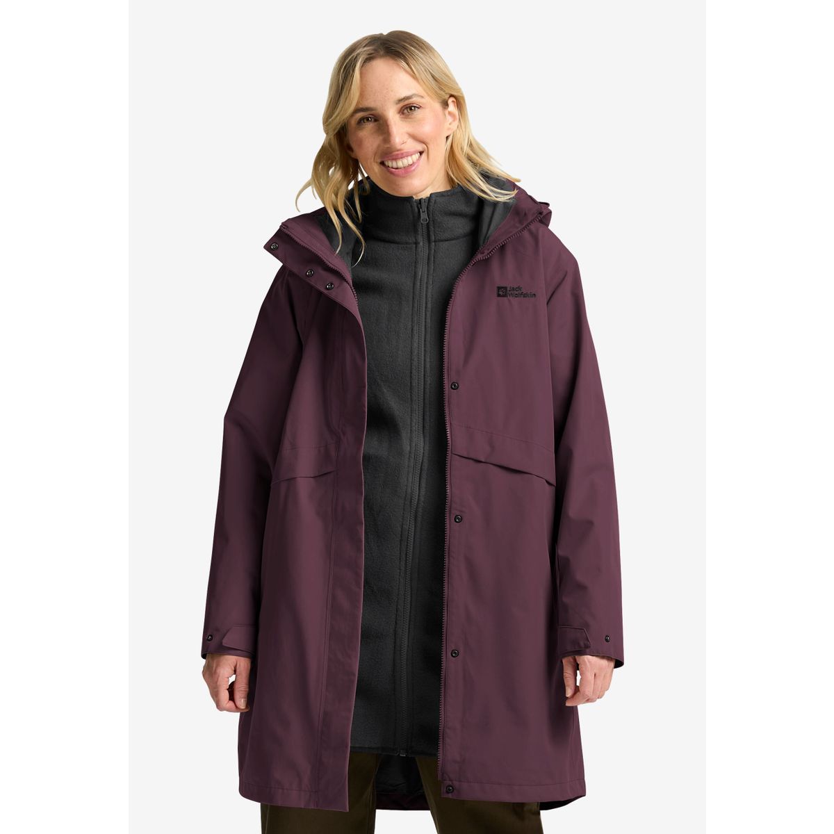 Jack Wolfskin Baylight 3IN1 Coat W amaranth (I0116) XS A60014_I0116_A04