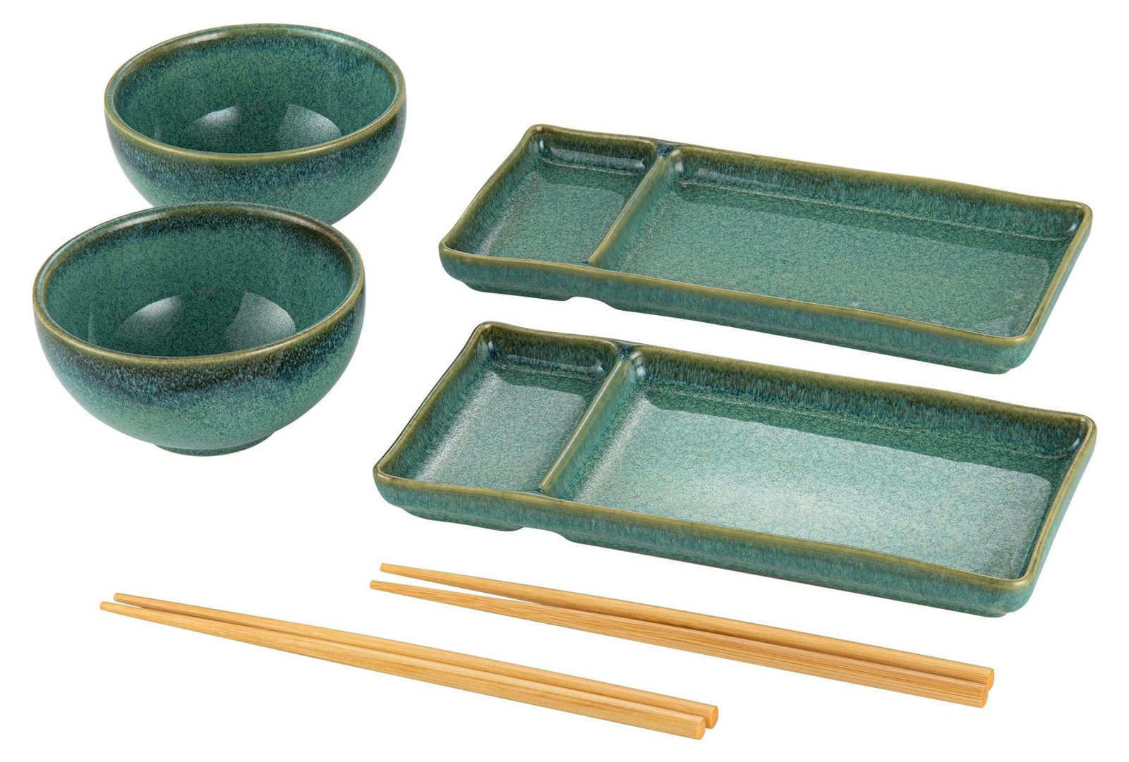 6-delige Japanse sushi servies set voor miso, sushi en rijst