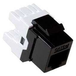 ACT CAT5E Keystone Jack unshielded punch down black. Type: C5E Black Keystone utp c5e punchdown bk (Keystone Modul) (TD5012)