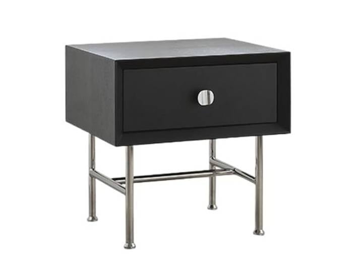 xiuling4568 Nachttische, Kleiner Beistelltisch, Nachttisch mit geriffelter Tür, Mid-Century-Beistelltisch for Schlafzimmer, Kleiner Raum (schwarz
