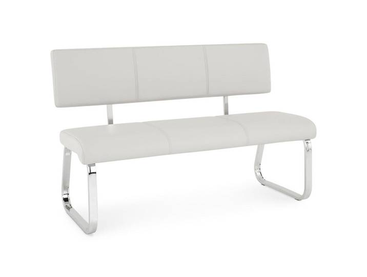 Idimex Esszimmerbank Vilas hellgrau, Hellgrau, Metall, Mode, 136x89x59 cm, Esszimmer, Bänke, Sitzbänke