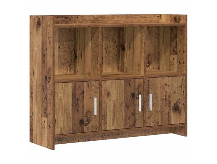 KPOTUERTU Sideboard Altholz 98,5 x 33 x 80 cm Holzwerkstoff Rechteckige Form, zeitgemäßes Design, Metallgriffe, vielseitig für Esszimmer, Wohnzimmer, Flur