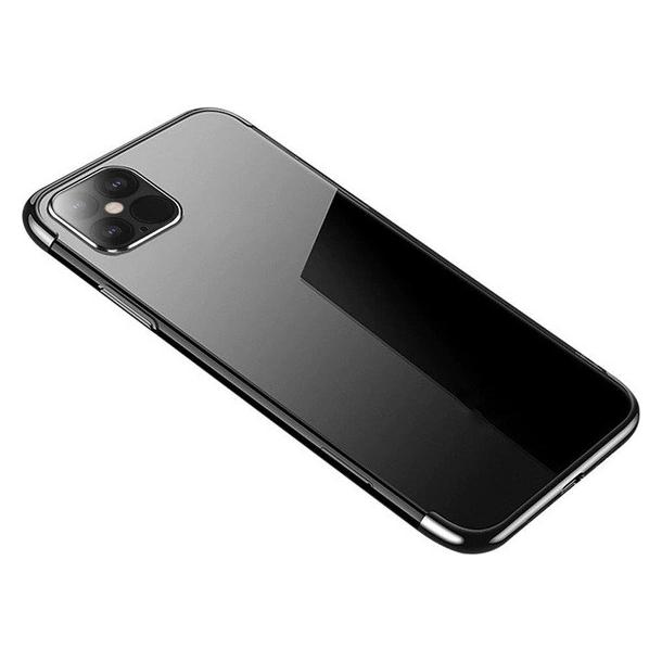 Hurtel Clear Color Case Gel TPU Electroplating frame Cover for Samsung Galaxy A22 4G black (Samsung Galaxy A22) (1404978613)