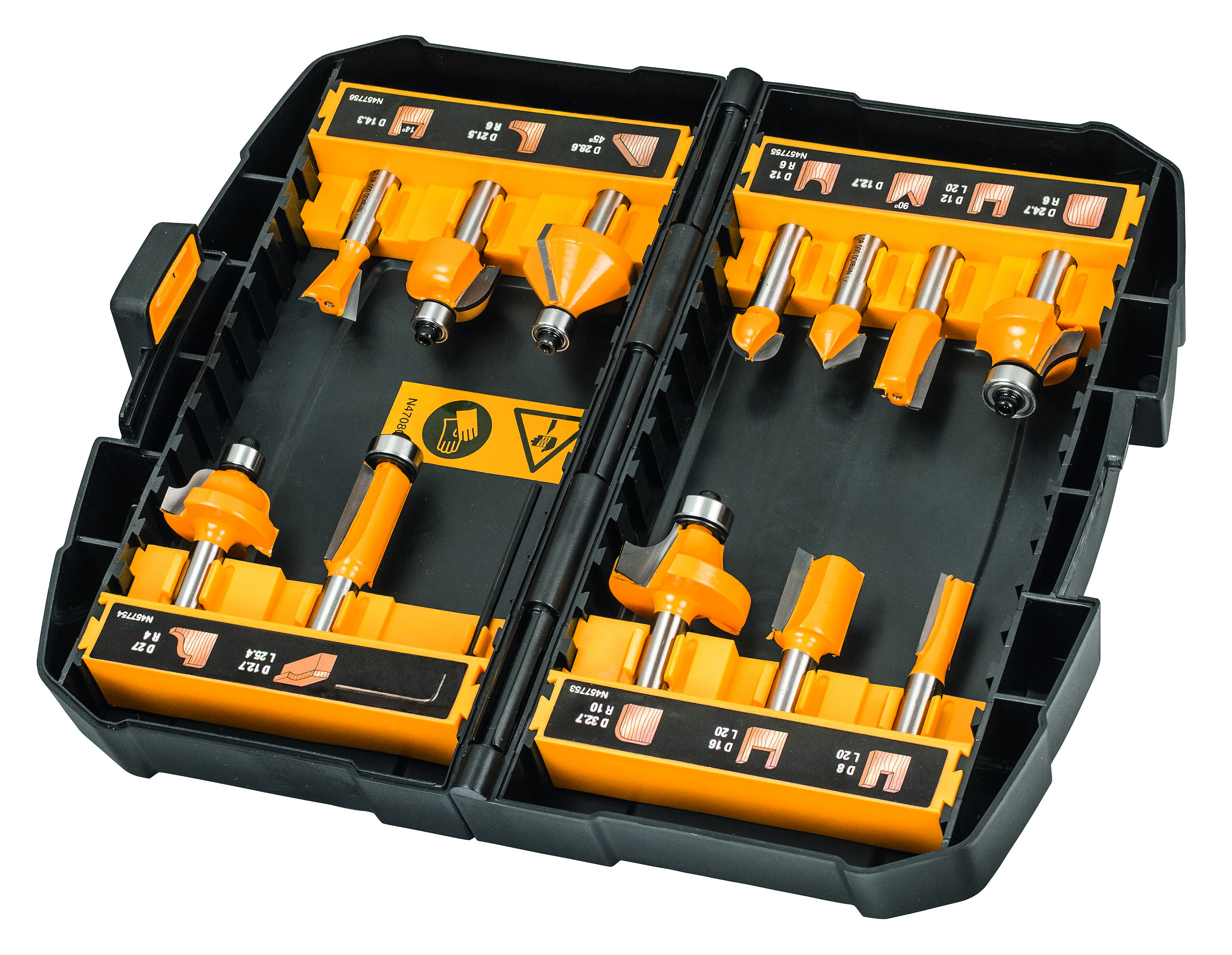 Fräser-Set DEWALT 12-tlg DT90016-QZ