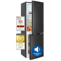 Exquisit Kühl-Gefrierkombination, Kühlschrank mit Gefrierfach, 4-Sterne-Gefrieren, 157 Liter, Schnellkühlen, KGC5231-60-E-050C inoxlook-az