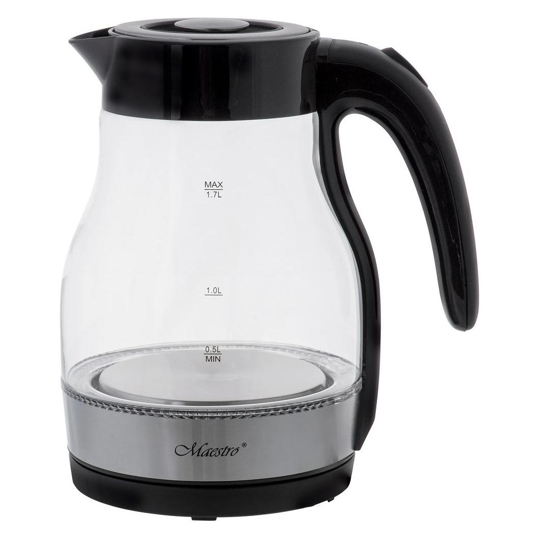 Maestro Czajnik elektryczny szklany 2200W MR-061-BLACK (1.70 l) (MR-061-BLACK)