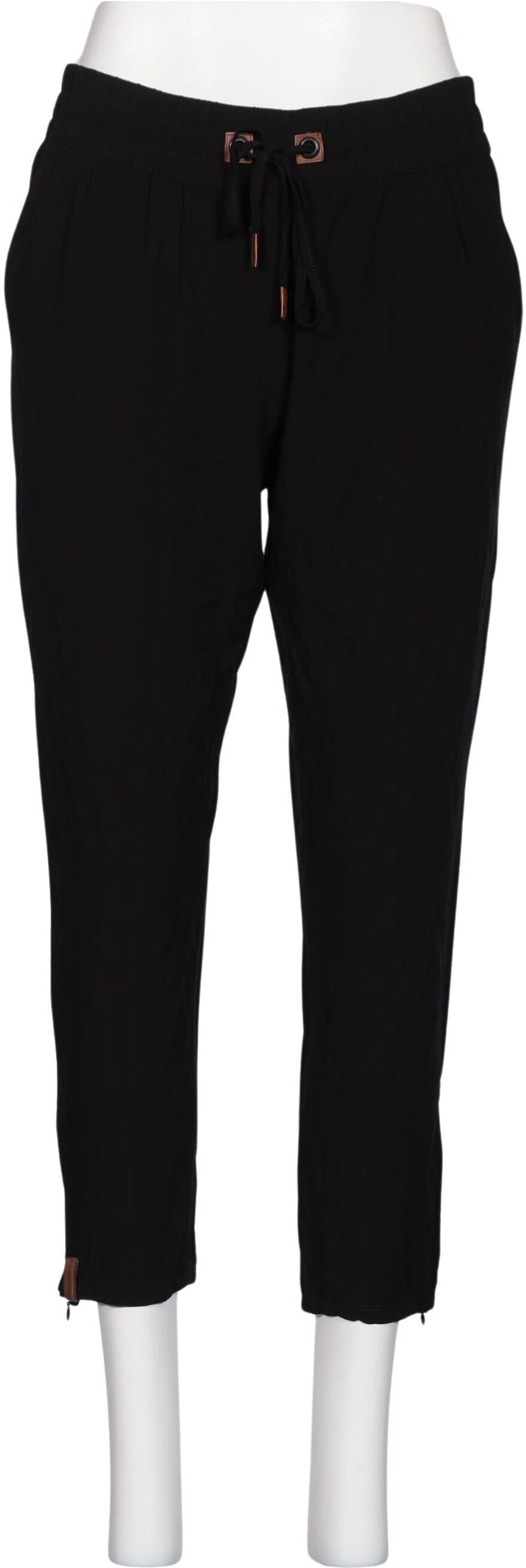 Naketano Damen Stoffhose, Schwarz, Gr. L, Viskose - Second Hand