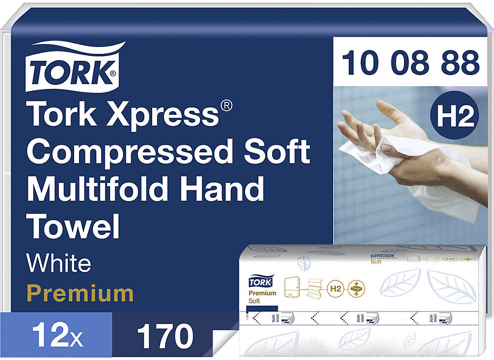 Xpress komprimierte Multifold-Papierhandtücher, VE 2040 Stk, weiß, LxB 320 x 212 mm TORK