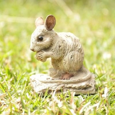 Small Mouse on Driftwood Statuette by Havenside Home