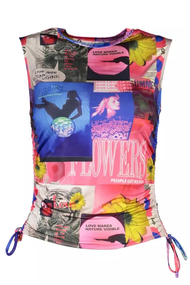 Collage-Druck ärmelloses Top