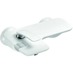 KLUDI BALANCE Wannenfüll- und Brause-Einhandmischer, Wandmontage, 524459175, Farbe: Weiß / Chrom