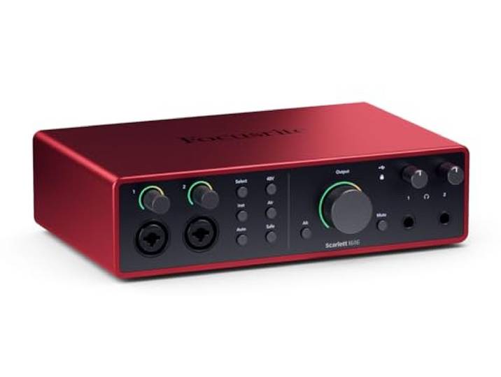 Focusrite Scarlett 16i16 4e generatie USB-audio-interface voor songwriting, muziekproductie, opnemen en podcasts — High-fidelity opnames van studiokwaliteit en alle benodigde opnamesoftware