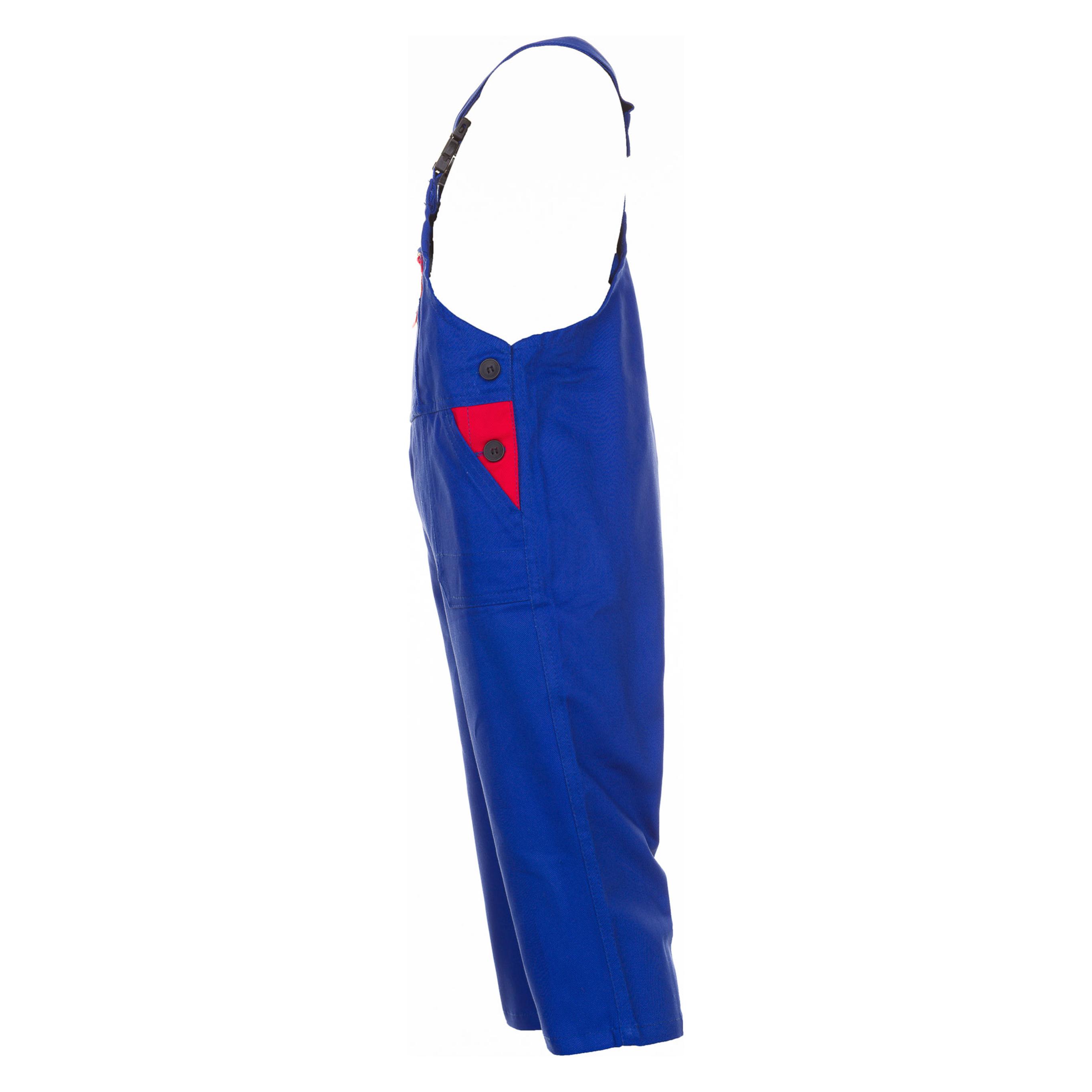 Planam Kinderlatzhose,100%BW,292g/qm,134/140, kornblau/rot (134) (229622)