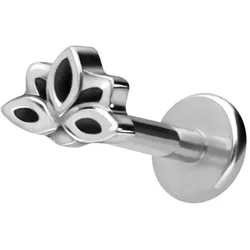 Titan Labret mit Innengewinde LOTUSBLÜTE