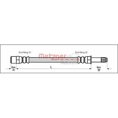METZGER AUTOTEILE Bremsschlauch 4110579 für Mercedes