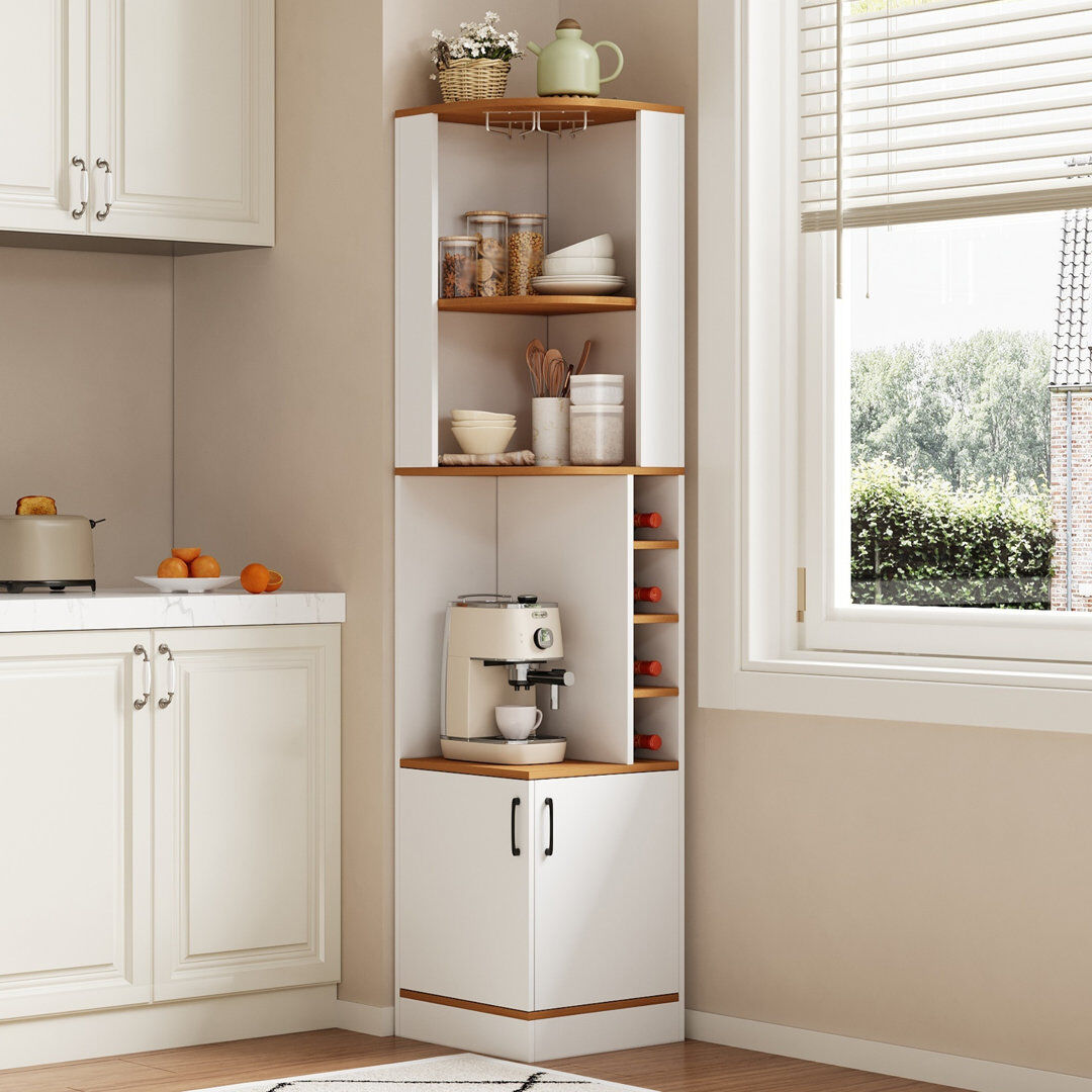 Brayden Studio Kitchen Pantry White 182cm H X 40cm W X 40cm D