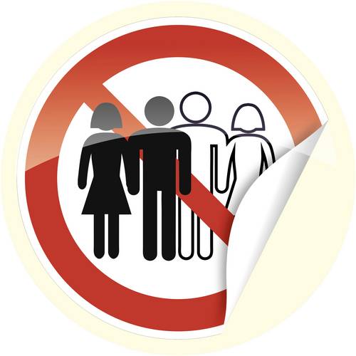 Verbotsschild Personengruppen verboten! (Ø) 200mm 1St.