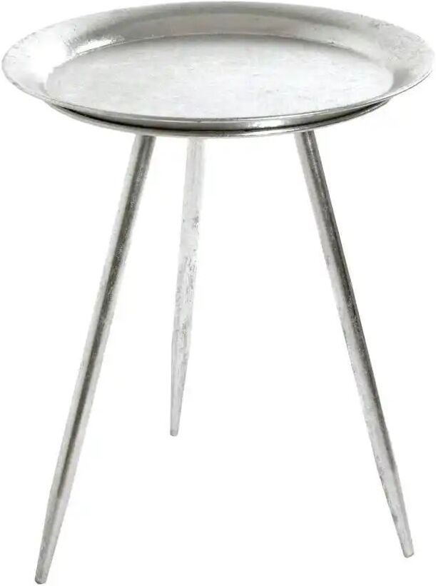 Höffner Beistelltisch   ¦ silber ¦ Maße (cm): H: 47  Ø: 38