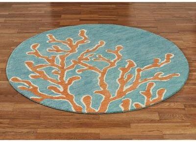 Kaleen Rugs Inc - Exclusives "Windham Round Rug 5'9"" Round, 5'9"" Round, Aqua"