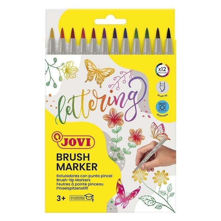 Jovi Brush Marker Etui mit 12 Pinselspitzen (12x) (1312-JV)