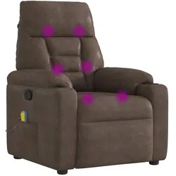 vidaXL, Sessel, Massagesessel Braun Mikrofasergewebe