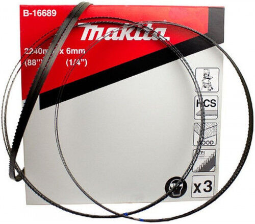 Makita B-16689 lame de scie a ruban pour bois, 2240×6×0,5 mm, 3 pcs.