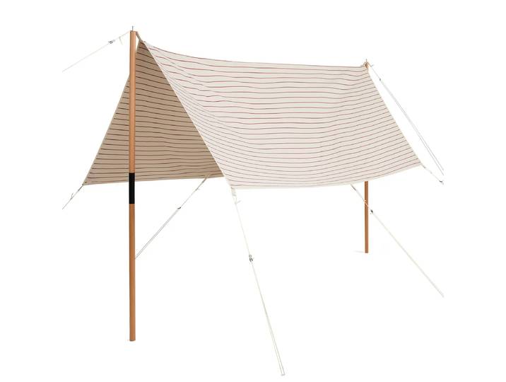 HAY - Outdoor Market Sonnensegel, beige mit roten Streifen